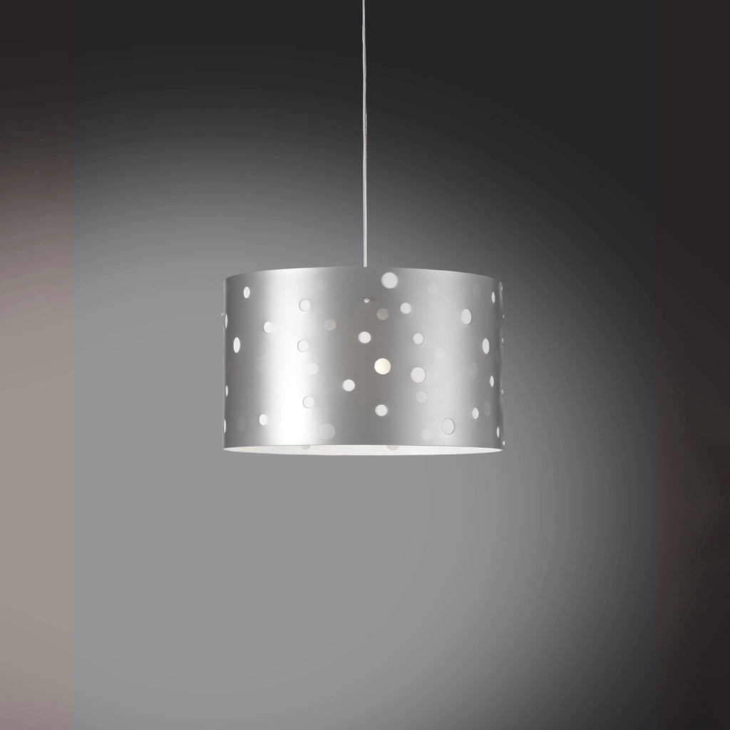 Sospensione Moderna Pois Polilux ® Argento 1 Luce E27 D40Cm