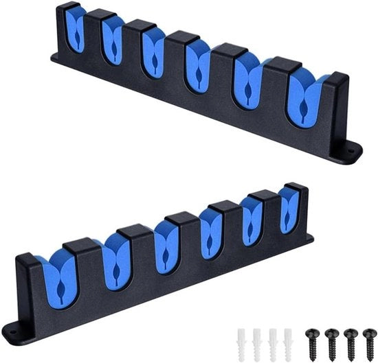 Accessori per garage, garage, box, muro, 6 attrezzature per pesca, supporto per pesca verticale, fissaggio alla parete