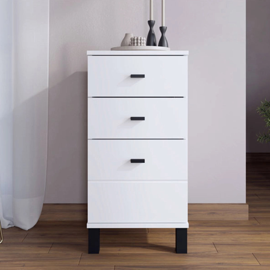 Vilcab, Cassettiera 3 Cassetti, 39x35x78h cm Bianco