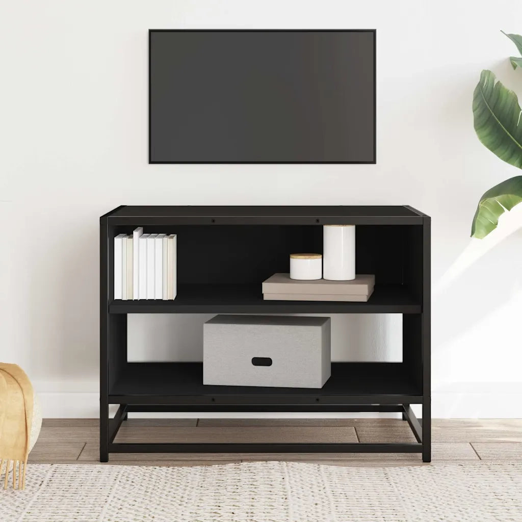 Mobile TV | Armadietto TV | Mobile Porta TV Nero 61x40x46 cm in Truciolato e Metallo