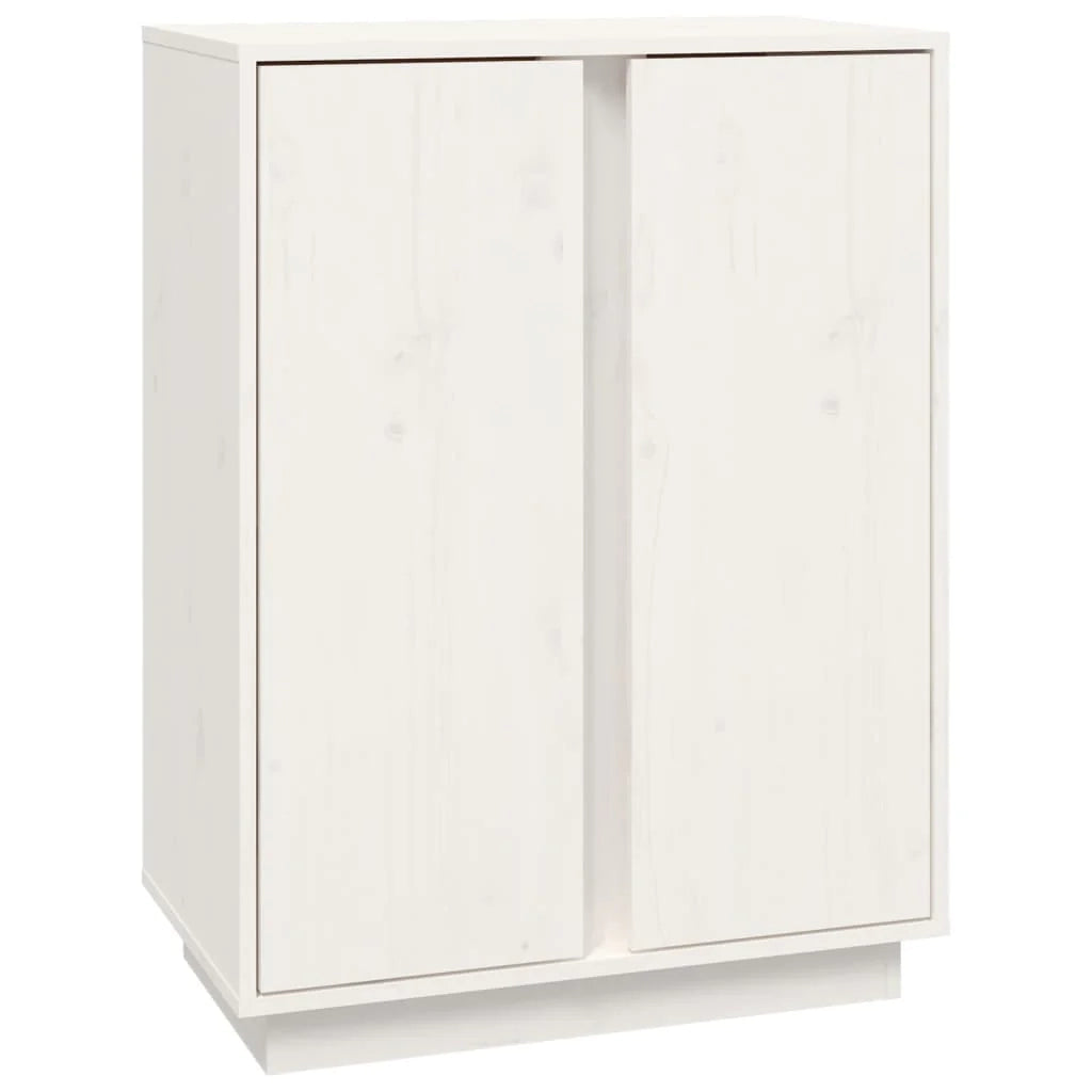 Buffet credenza cassettiera armadio mobile contenitore organizer per cucina soggiorno salotto 60 x 35 x 80 cm legno massello di pino bianco 02_0030373