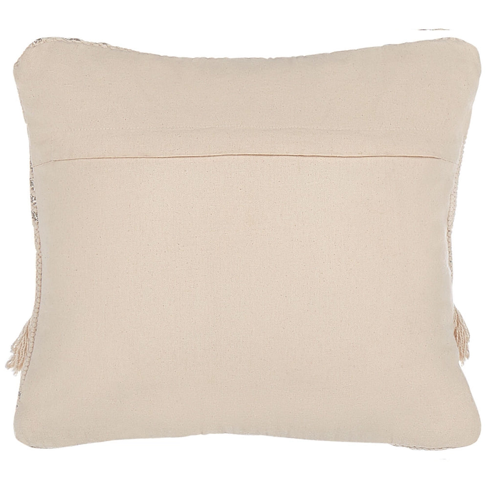 Set di 2 cuscini decorativi beige 45 x 45 cm con nappe Boho Retro Decor accessori