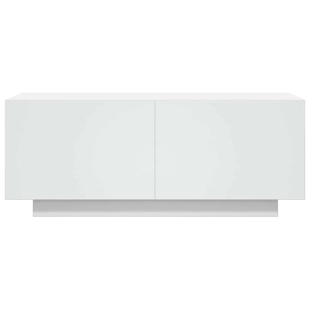 Mobile TV multimediale scaffale TV mobile TV sala da pranzo soggiorno camera da letto 100 x 35 x 40 cm truciolato bianco 02_0025481