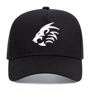 Cappellino da baseball nero con testa di tigre