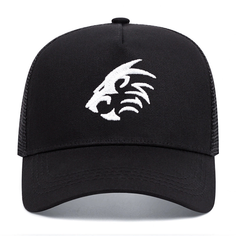 Cappellino da baseball nero con testa di tigre