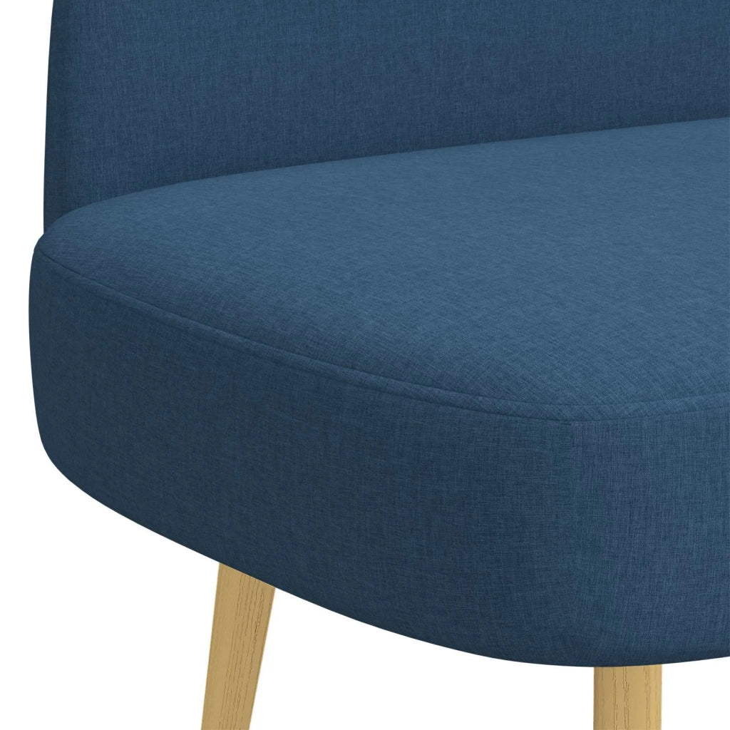 Panchina imbottita con schienale Blu 110 x 60 x 76 cm CFW1398837