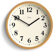 Orologio da parete | Piccola orologio moderno | 25 cm | Materiales imitazione di legno di medio formato | Stile classico contemporaneo per la cucina, salotto o ufficio