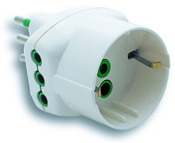 Fanton ADATTATORE TRIPLO 2P+T spina 10A/2 prese 10A+schuko 5.00 pz