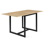 IDMarket - Tavolo da pranzo allungabile DETROIT 4-8 persone design industriale 80-160 cm