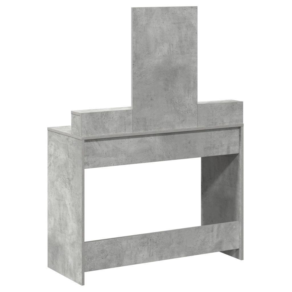 Tavolo da Trucco  con Cassetti Grigio Cemento 100x41x140 cm