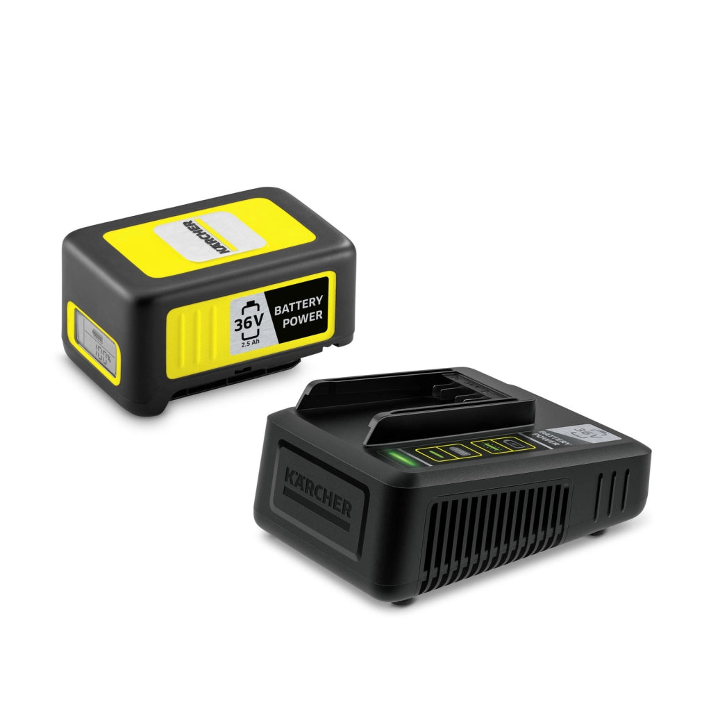 Karcher Starter Kit Battery 36/25: Batteria 36/25 + Caricabatterie rapido - compatibili con tutte le macchine con batteria 36V