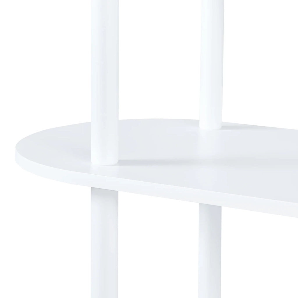 Scaffale dal design senza tempo per soggiorno/camera da letto mobile contenitore indipendente diametro 4 ripiani bianco 03_0011163