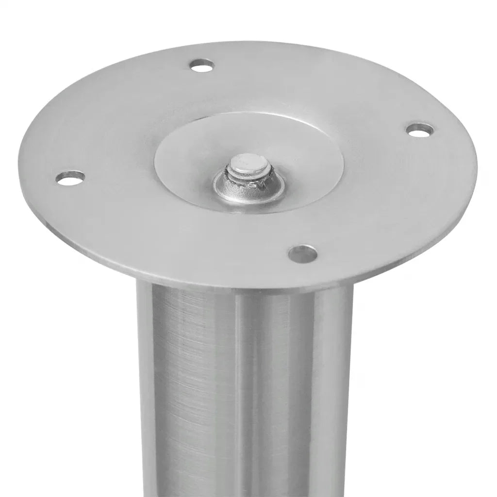 Set di 2 robuste gambe telescopiche regolabili per tavolo 60 x 710 x 1100 mm per ufficio/soggiorno acciaio inox argento 02_0046263