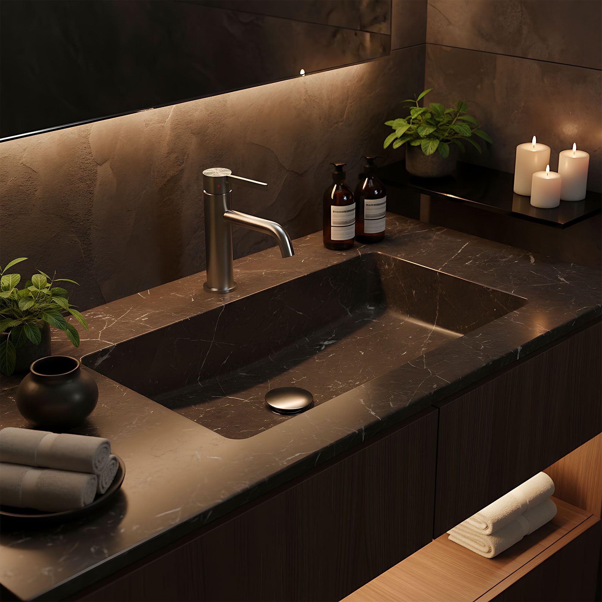 Rubinetto Da Lavabo Rea Foster Nickel Brush Low