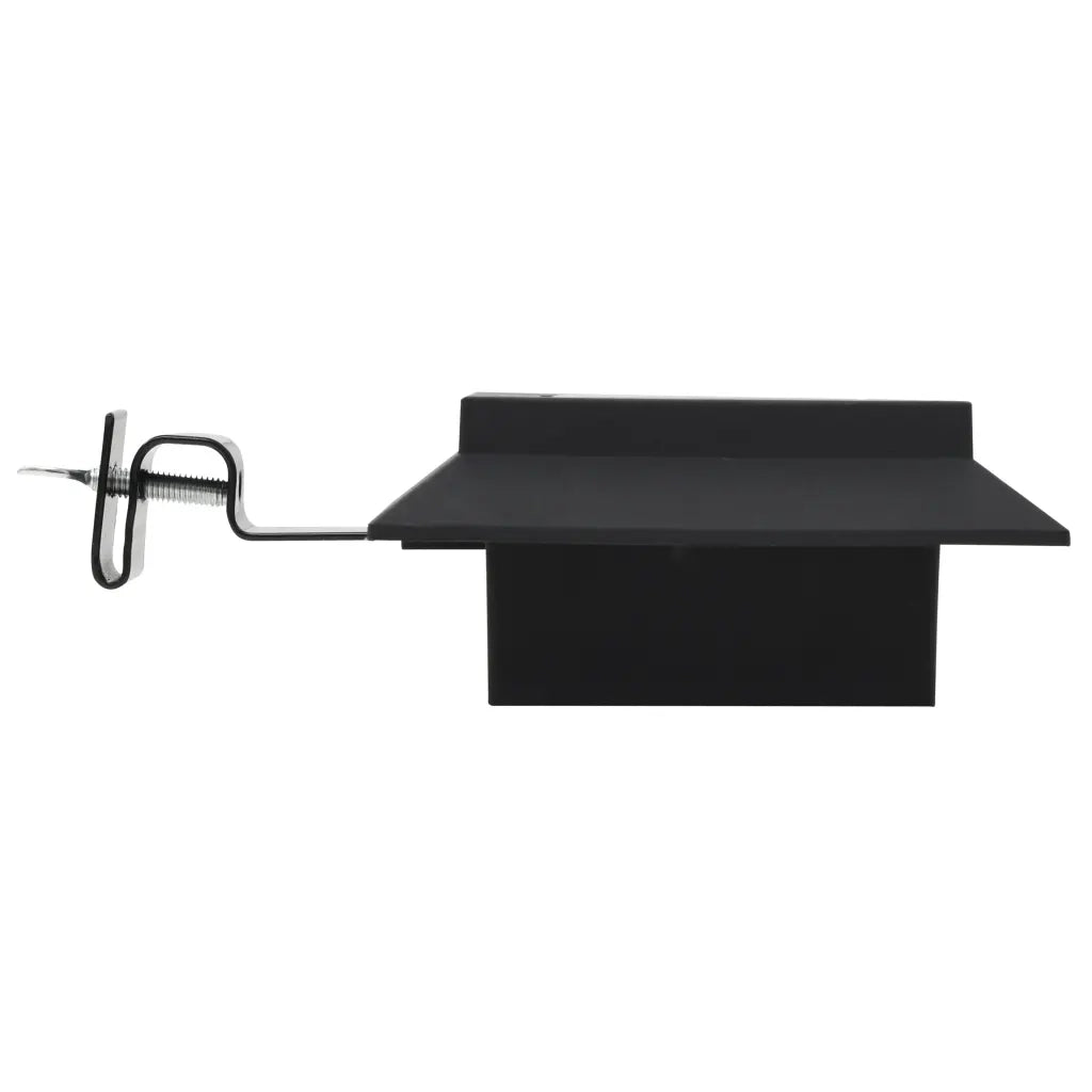 Set di 6 luci solari quadrate per esterni facili da installare 12 x 6,5 cm plastica nera 02_0045900