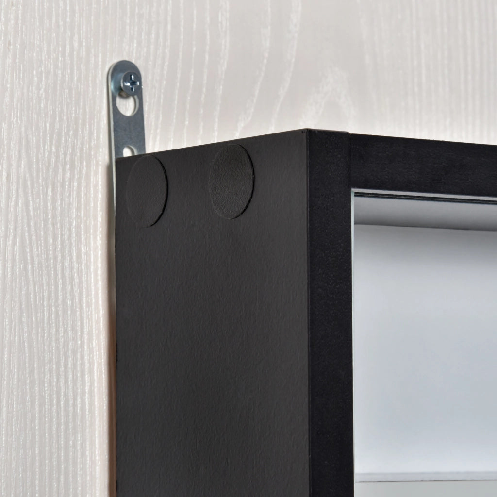 Libreria Vetrina Espositiva ¨C Zephmum ¨C Bianco e Nero 80x60x9.5 cm