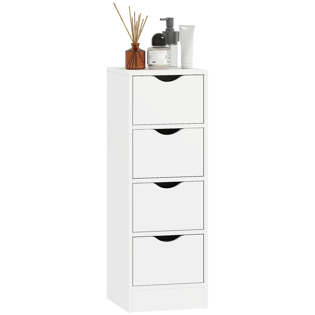 Mobile da bagno con 4 cassetti ¨C zephmum ¨C bianco 29x29x83 cm