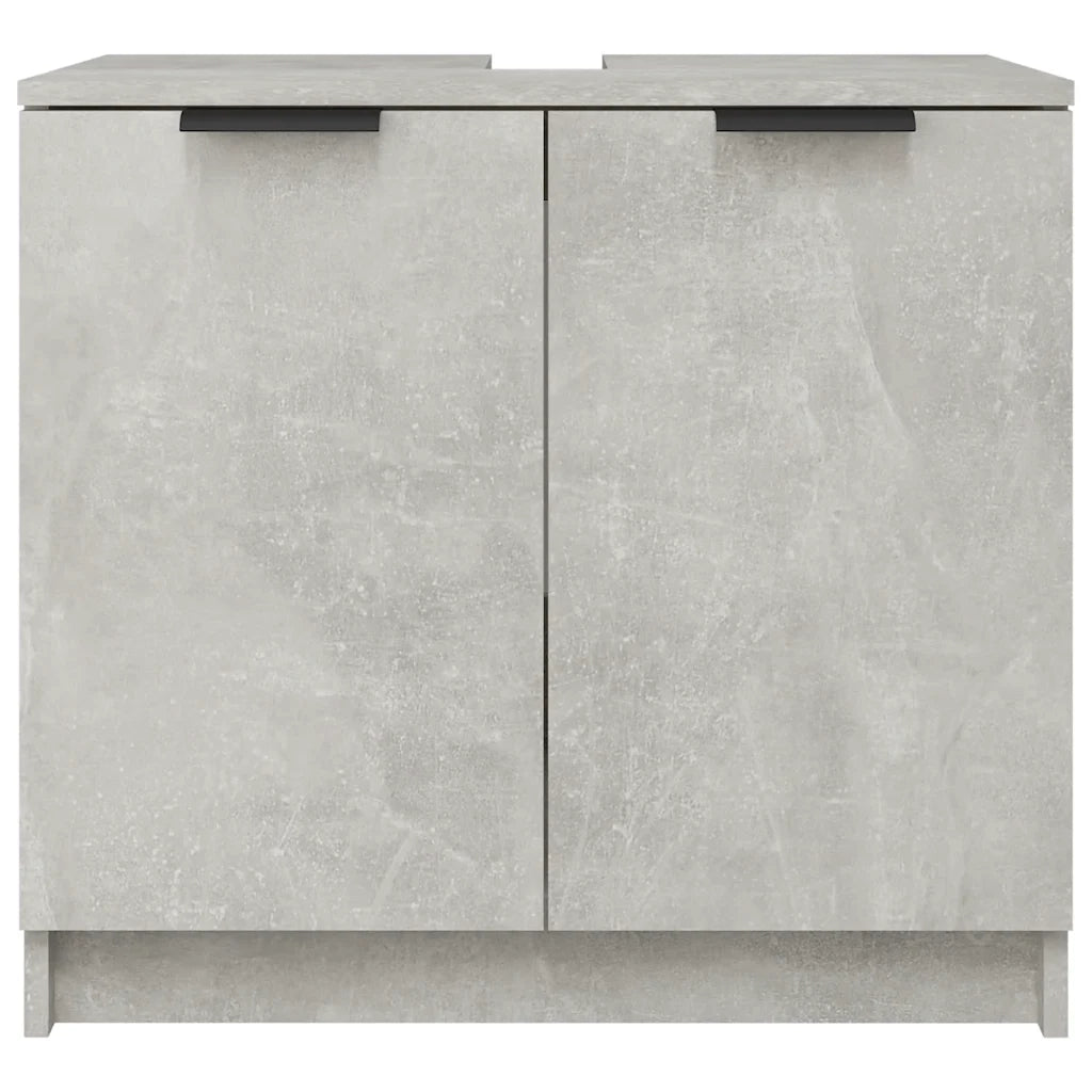 Mobile Bagno Grigio Cemento 64,5x33,5x59cm in Legno Multistrato cod mxl 40673