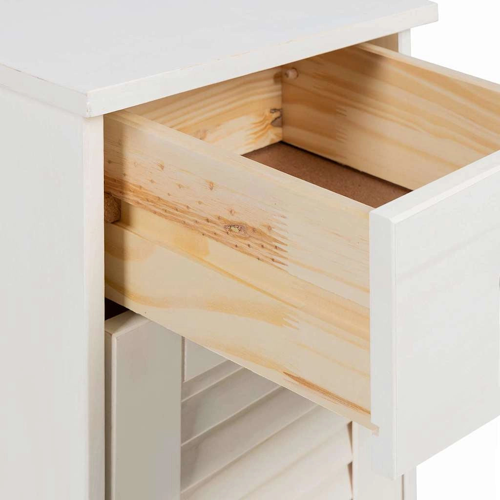 Mobiletto moderno per il bagno 37,5 x 34 x 80 cm con elegante cassetto in legno di pino marrone 02_0057908
