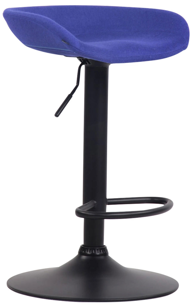 Sgabello Bar Design Anaheim In feltro nero,blu