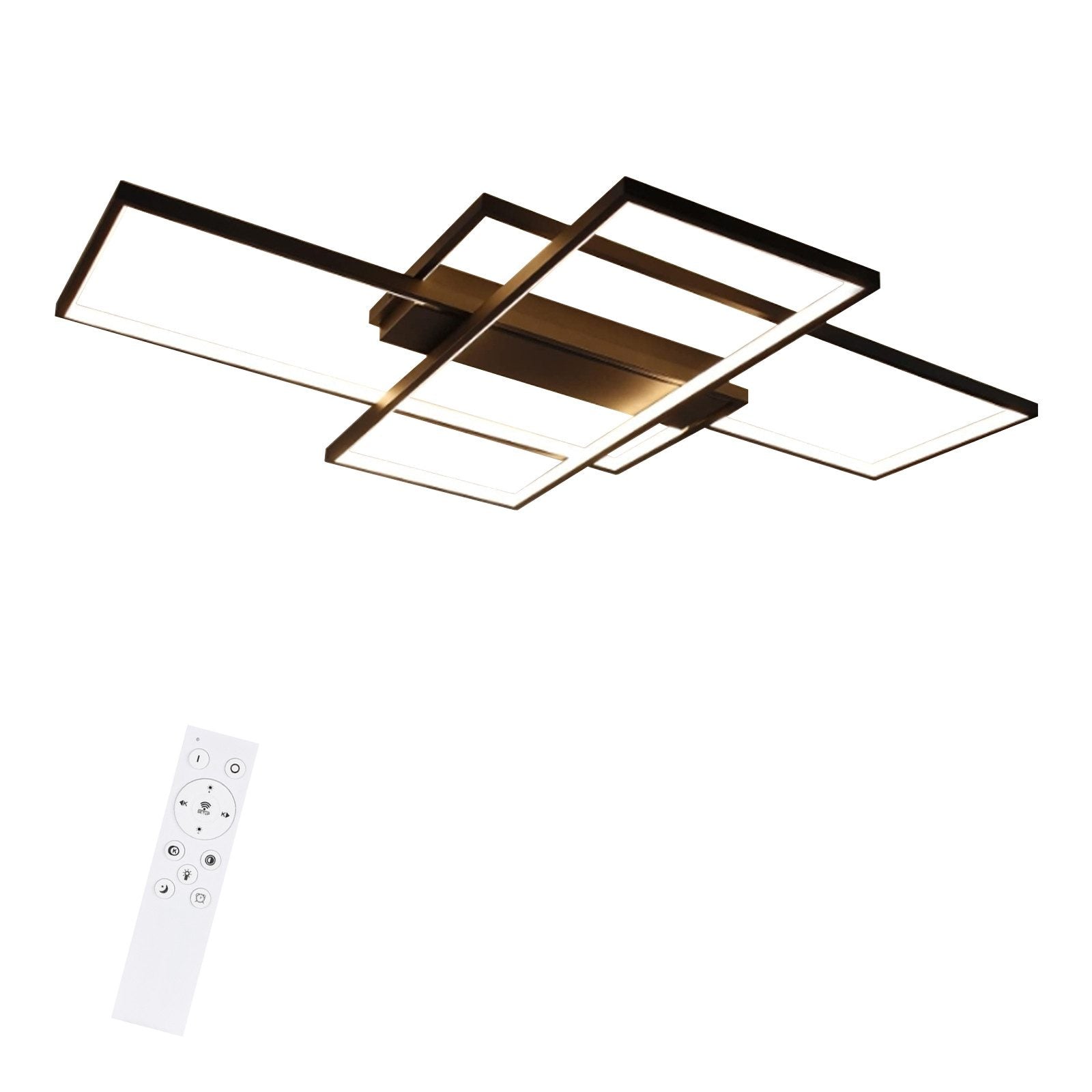 ZMH Lampada da soffitto LED moderna geometrica rettangolare 100cm per soggiorno camera