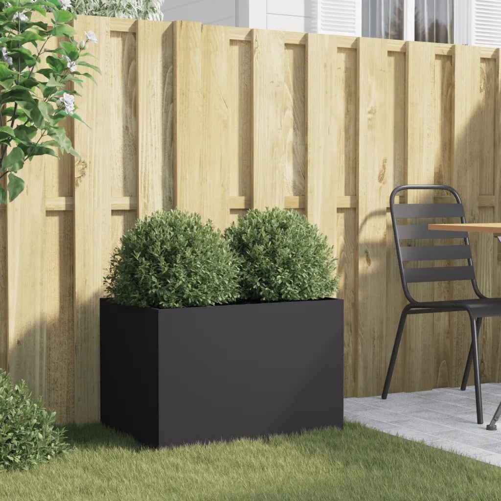 Fioriera Nera 62x30x29 cm in Acciaio 841595