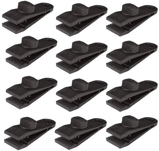 Clip per tessuto impermeabile, clip pesanti, resistente alle forti venti, adatto per ombrelli esterni, campeggio all'aperto, tetti di caravan, cappelli per auto, coperture per piscine (24 pezzi)