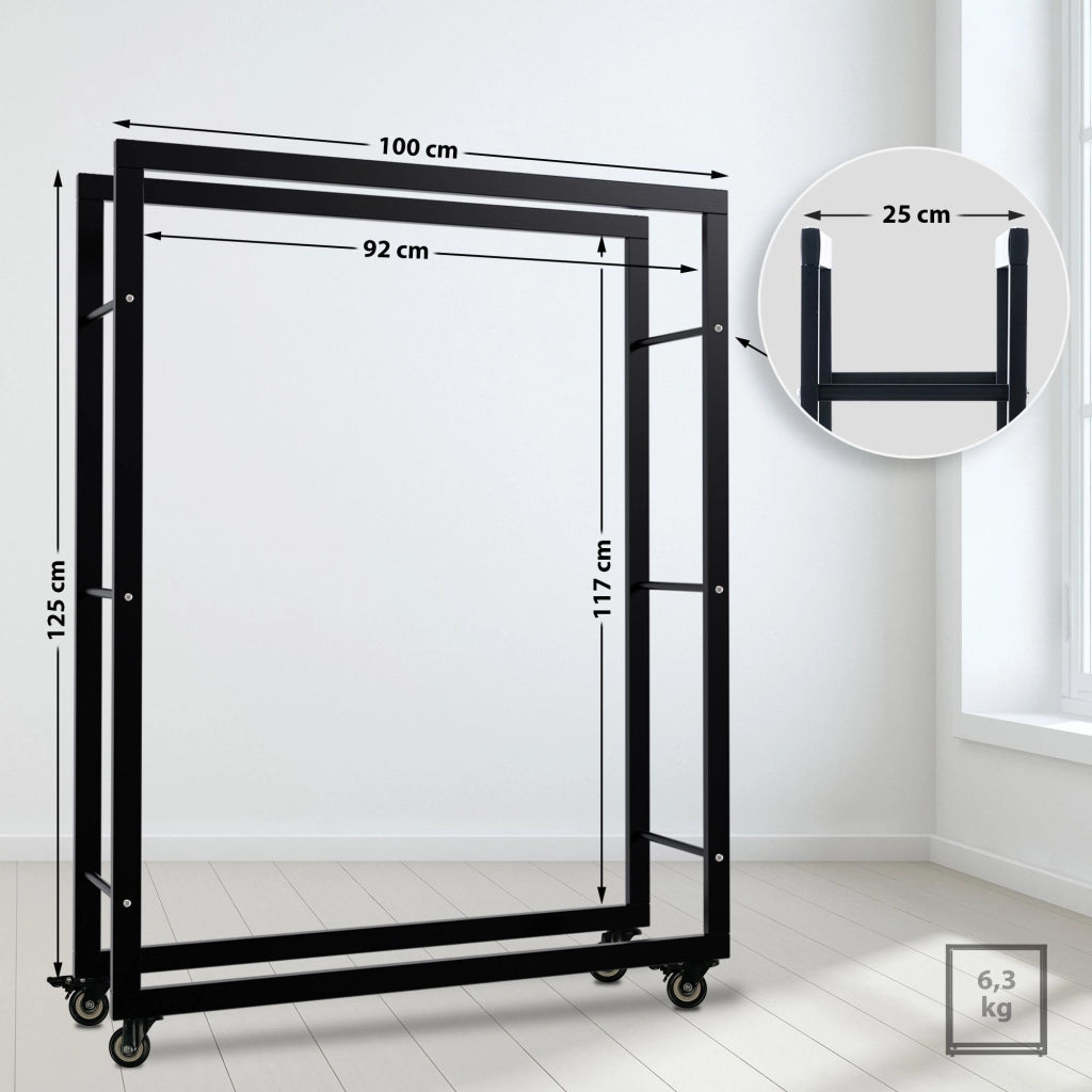 Portalegna Keri con ruote 25x100x125