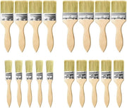 Set di pennelli a vernice a 32 pezzi con manico in legno per uso professionale - pennelli a vernice angolari per vernice per pareti e armadi - inclusi set di pennelli a 1, 1,5, 2, 2,5 pollici.