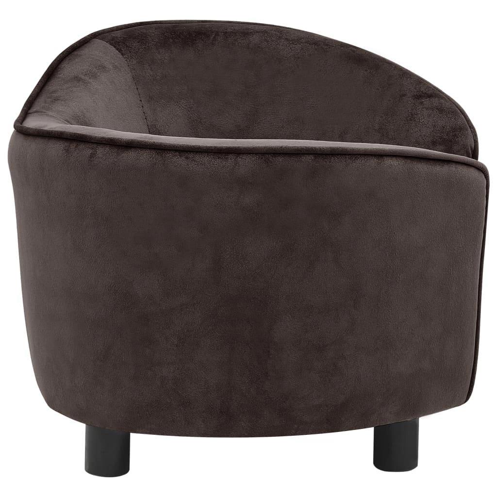 Divano per cani 69 cm in peluche marrone 02_0000184
