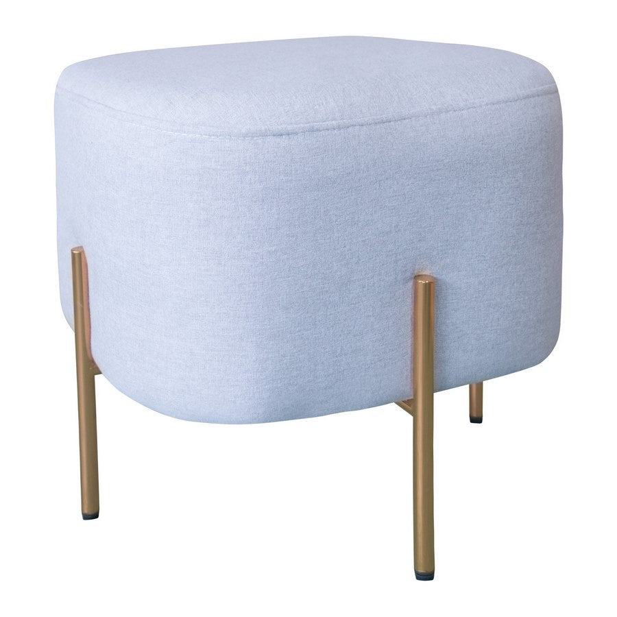 Pouf Poggiapiedi 41x41x41 cm in Tessuto Kate Grigio