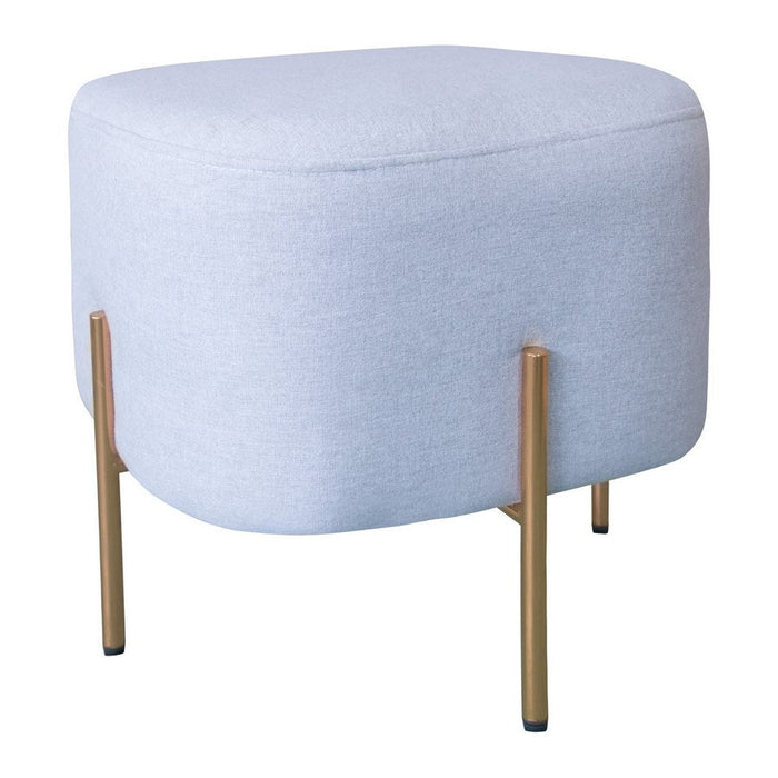 Pouf Poggiapiedi 41x41x41 cm in Tessuto Kate Grigio