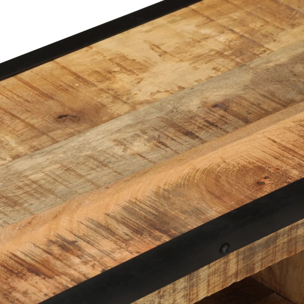 Mobile Porta TV-Credenza per TV 110x31x46 cm in Legno di Mango Grezzo