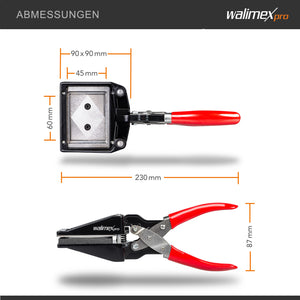 Taglierina per fototessere 45 x 60 mm, Fustellatrice manuale per taglio foto in formato fototessera, con manico ergonomico