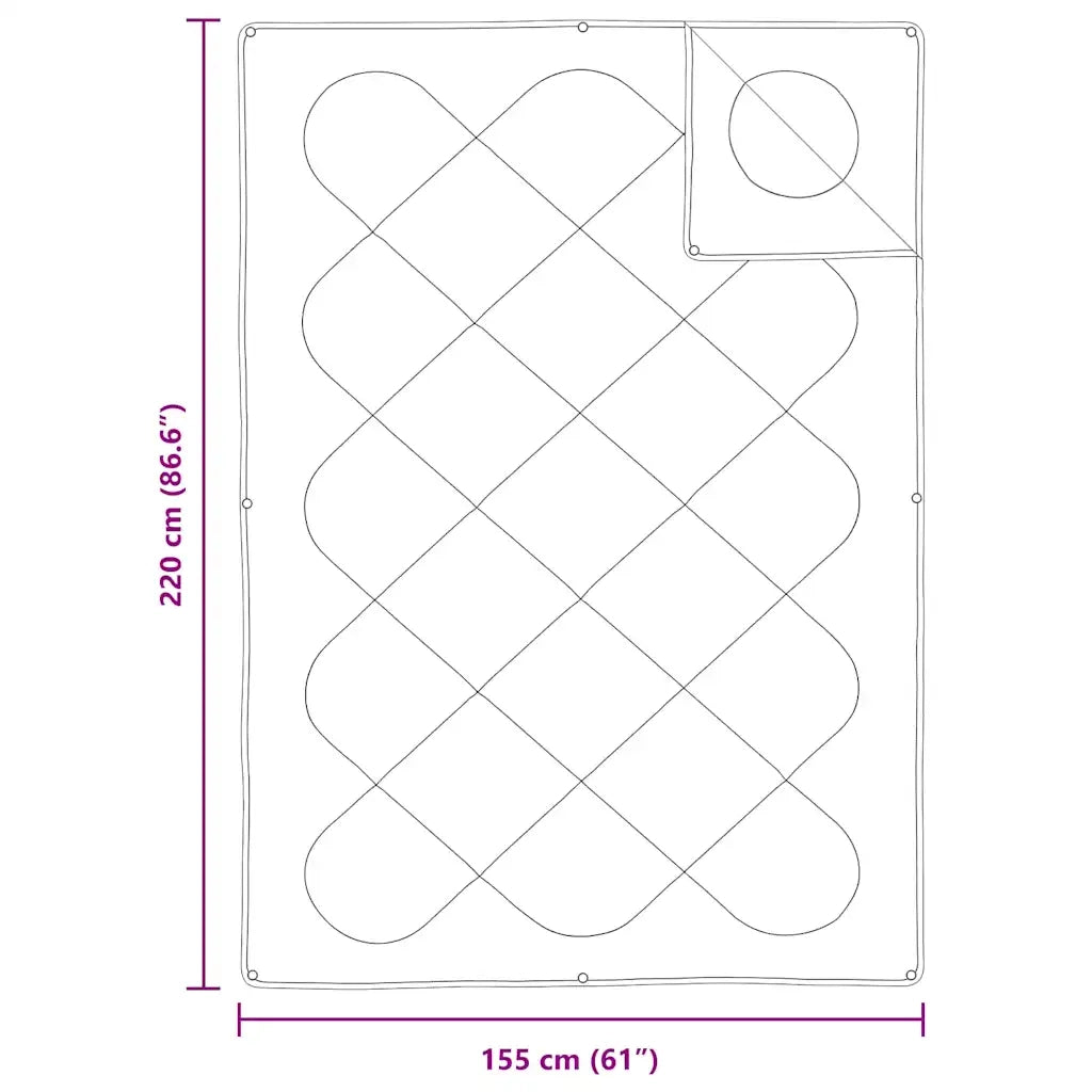vidaXL Trapunte & Duvet Bianco 155 x 220 cm Microfibra