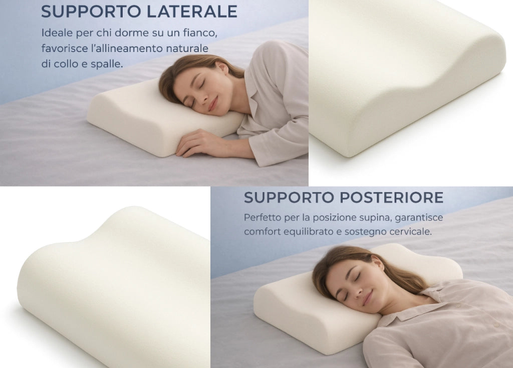 Guanciale Cuscino Letto 50x80cm Anallergico Memory Cervicale Mod. Rame