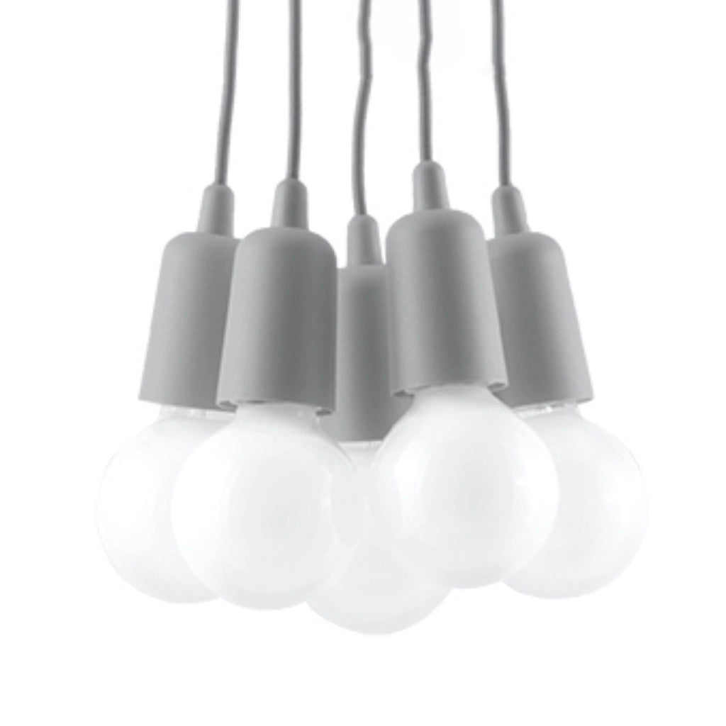 Lampada a sospensione DIEGO 5 grigio