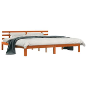 Letto matrimoniale | Letto per adulti | Struttura del letto Marrone cerato 203.5 x 205.5 x 69.5 cm