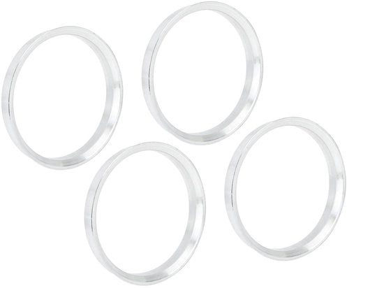 Centri per lega di alluminio - 4 pezzi - Diametro esterno 72,6 mm - Diametro interno 66,6 mm - Profondità 10 mm - Adattamento preciso - Naafringen (senza il modello)