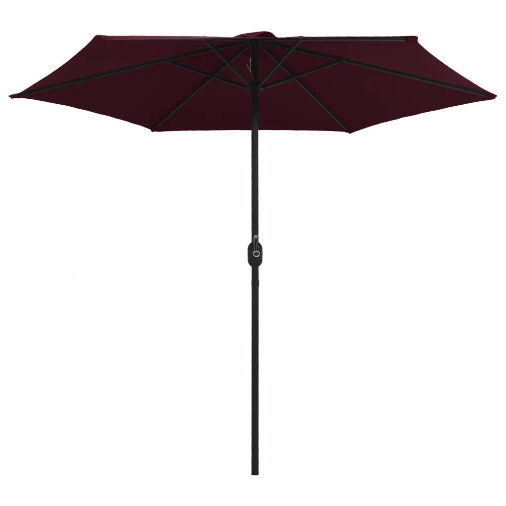 Ombrellone da Giardino con Palo in Alluminio 270x246 cm Bordò 47348