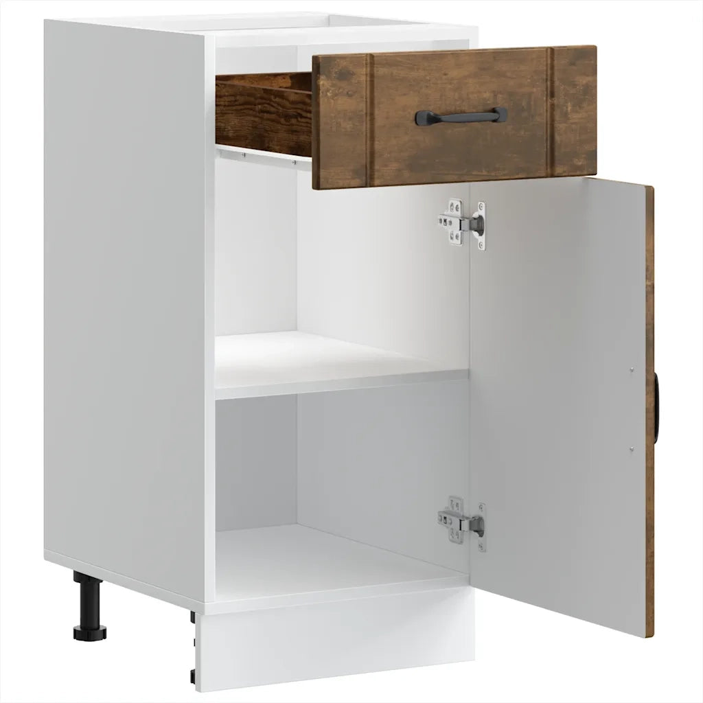 Base da Cucina Lucca Rovere Fumo in Legno Multistrato 853712