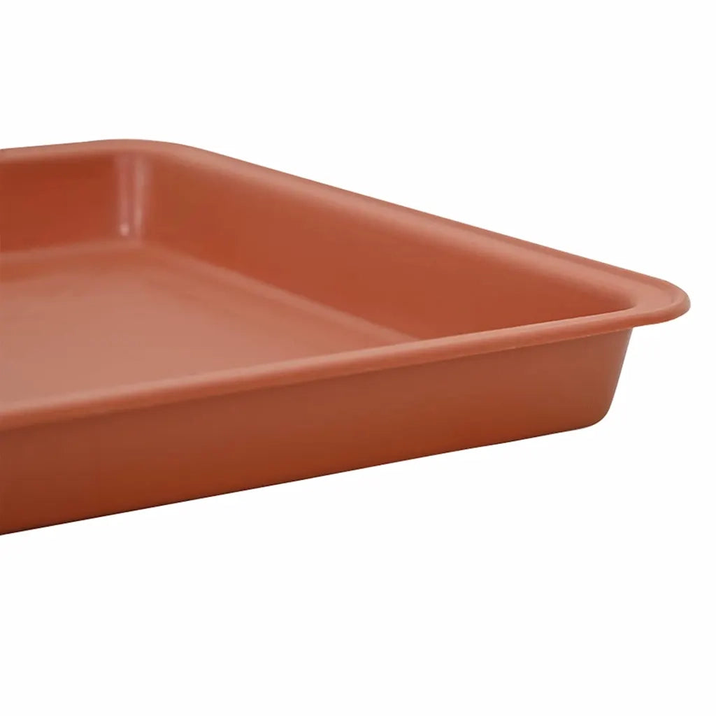 Vassoio Quadrato per Fiori 6 pz Rosso Mattone 36 x 36 x 2.5 cm CFW6549721