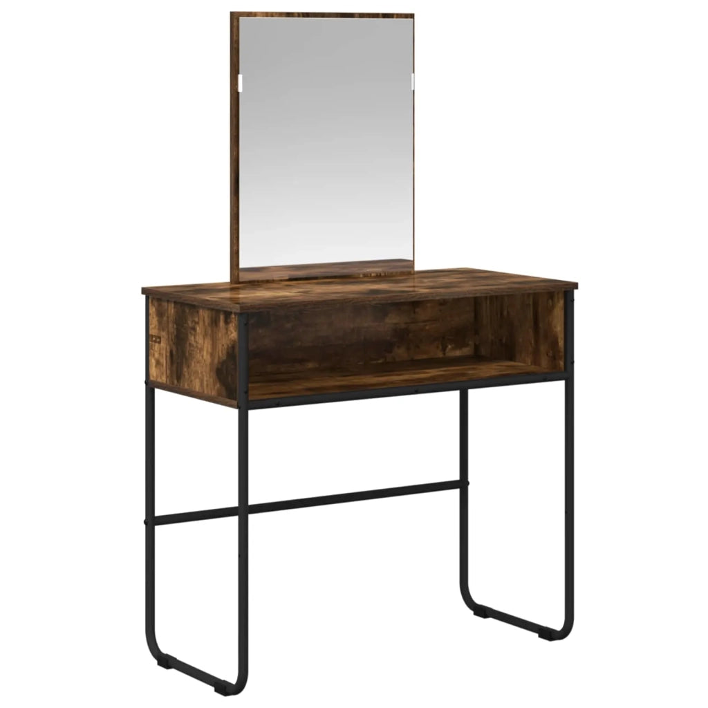 Tavolo da Trucco con lo scaffale Rovere Fumo 81 x 40 x 131 cm 8007691