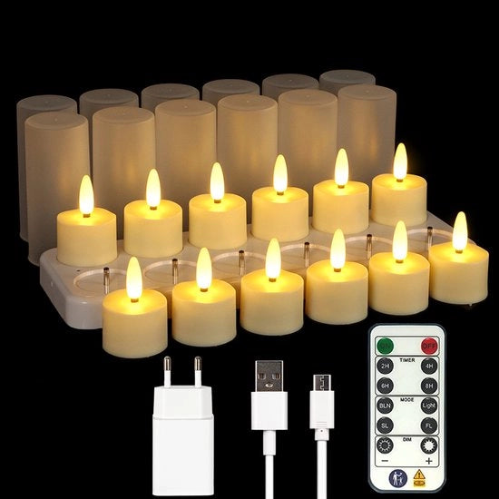 Set di candele elettroniche con telecomando, luci calde, decorazioni festive per feste, candele LED in plastica - set da 3 pezzi