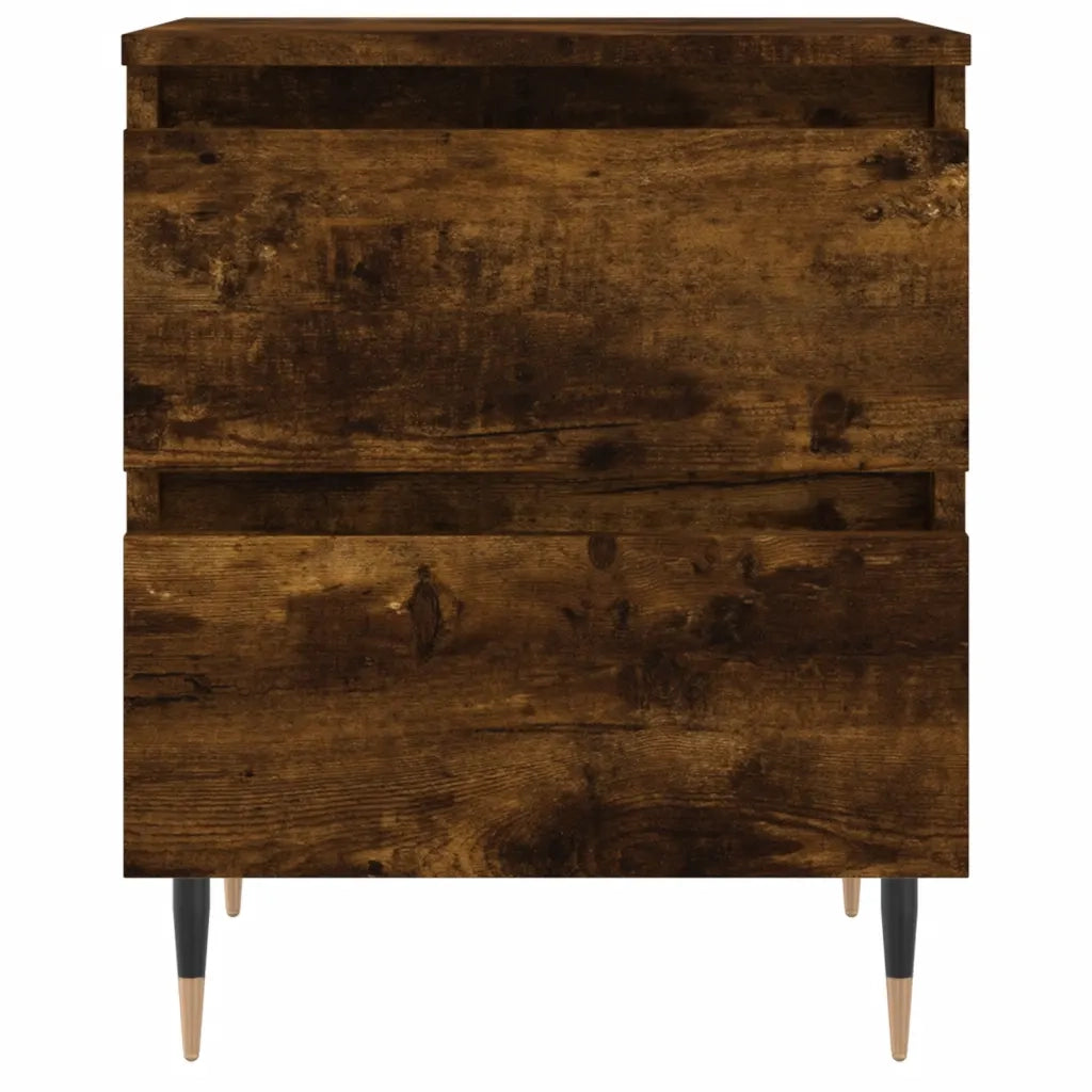 Comodino-Tavolino da notte Rovere Fumo 40x35x50 cm in Legno Multistrato 475894