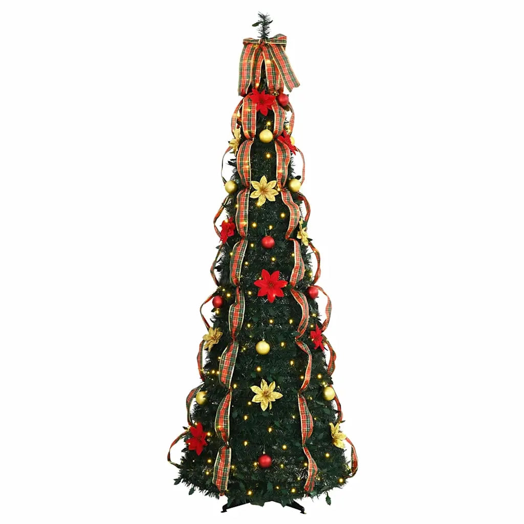Albero di Natale artificiale con 150 LED Verde 185 cm PVC 42018632