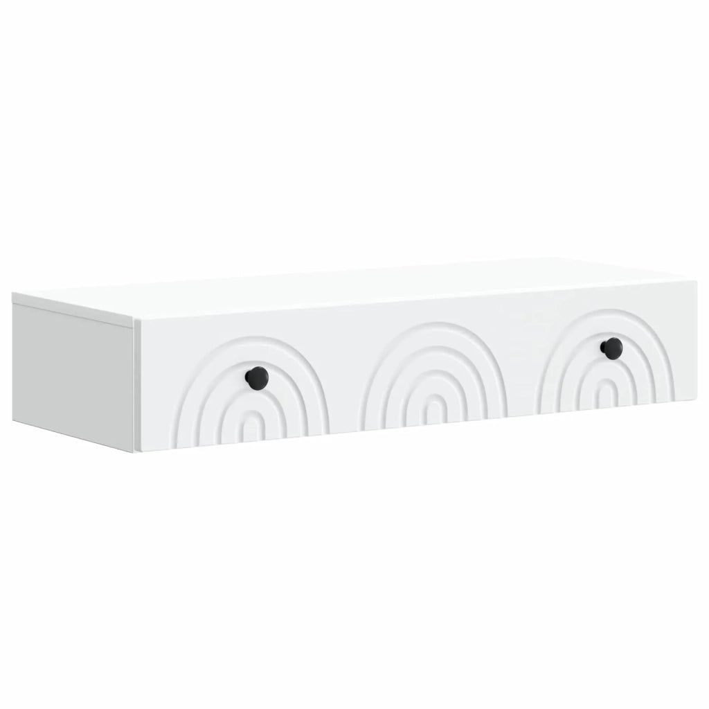 Tavolino da Parete Laterale Bianco 87,5 x 34,5 x 17 cm 898155