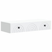 Tavolino da Parete Laterale Bianco 87,5 x 34,5 x 17 cm 898155