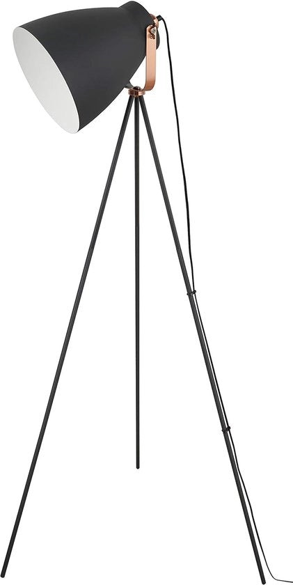 Lampada da Terra Tripode - moderna elegante - nero