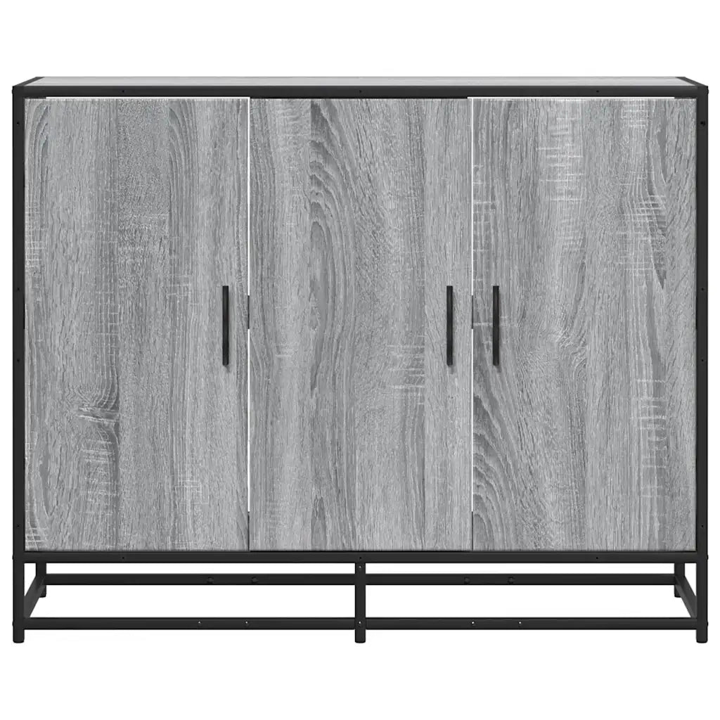 Credenza Grigio Sonoma 94x35x76 cm in Legno Multistrato
